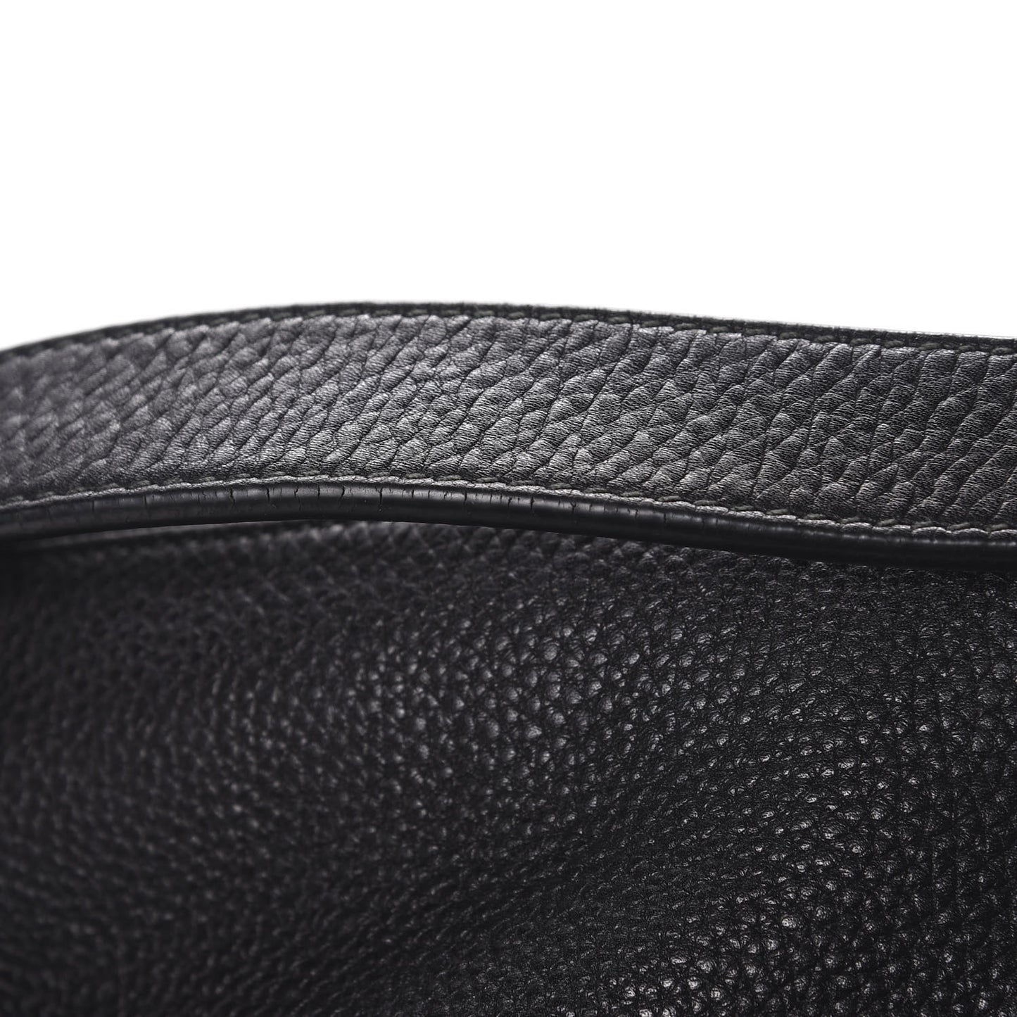 Pebbled Calfskin Large Soho Hobo Black