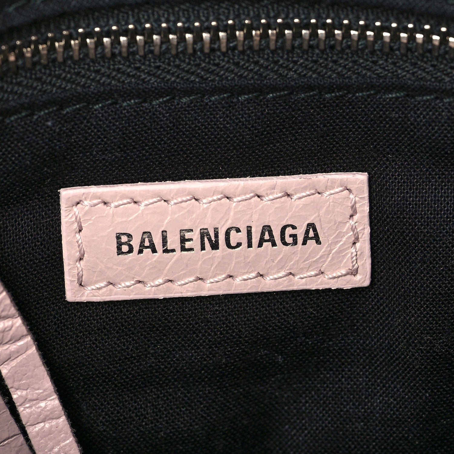 Balenciaga Agneau Classic Silver Hardware Mini City Logo Strap Light Rose White 5 of 9