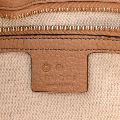 Gucci Pebbled Calfskin Medium Soho Flap Crossbody Camelia 6 of 12