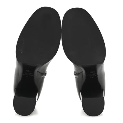 Valentino Garavani Calfskin VLogo 70mm Ankle Boots 38.5  Black 6 of 10