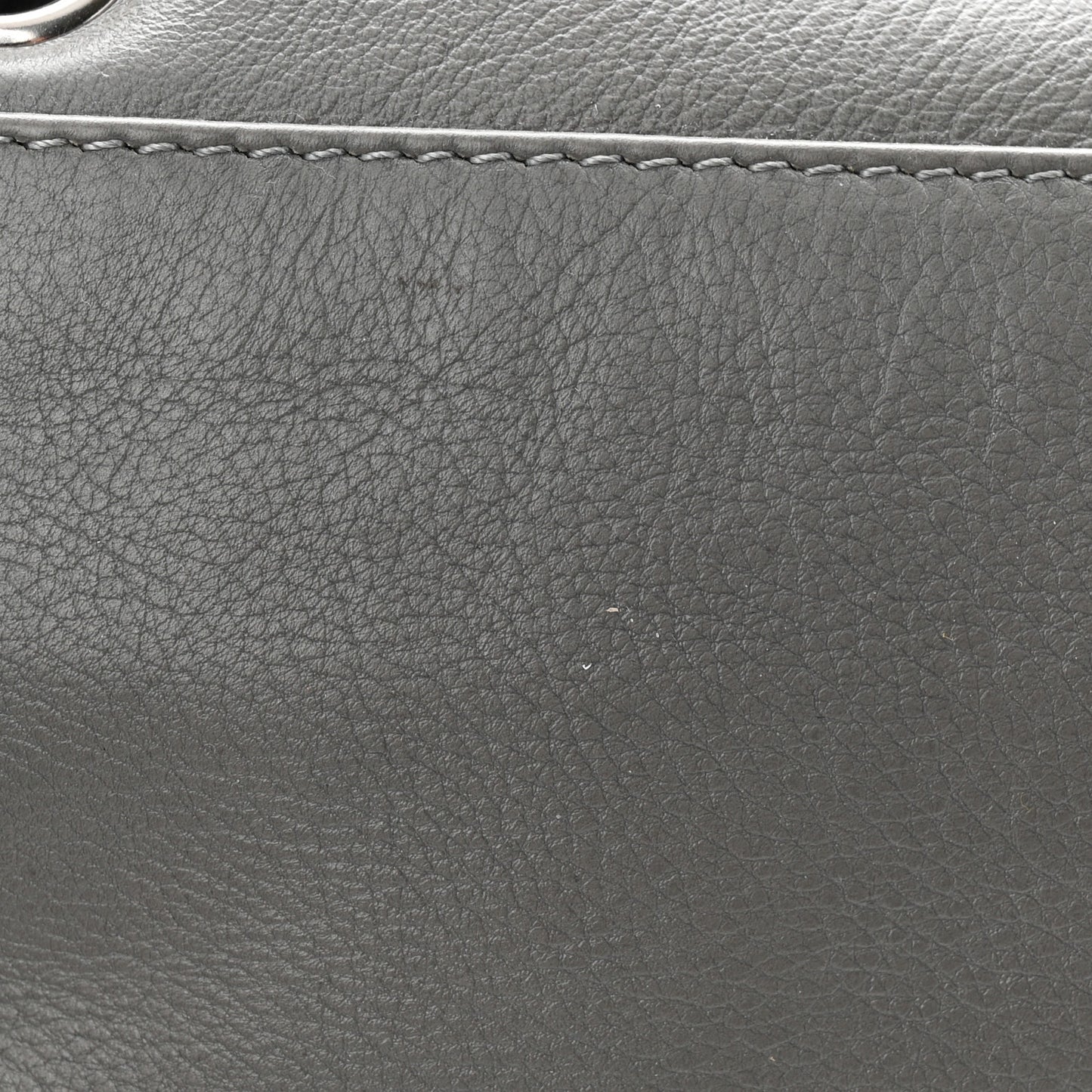 Grained Calfskin Mademoiselle Lock Bijoux Chain Flap Grey