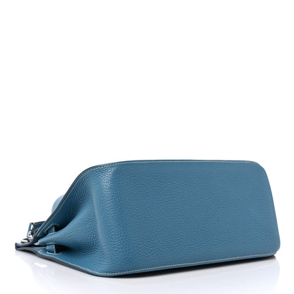 Hermes Taurillon Clemence Jypsiere 28 Blue Jean 4 of 13