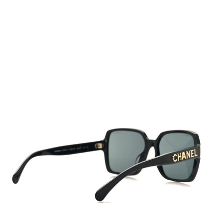 Chanel Acetate Polarized Square Sunglasses 5408 Black 4 of 7