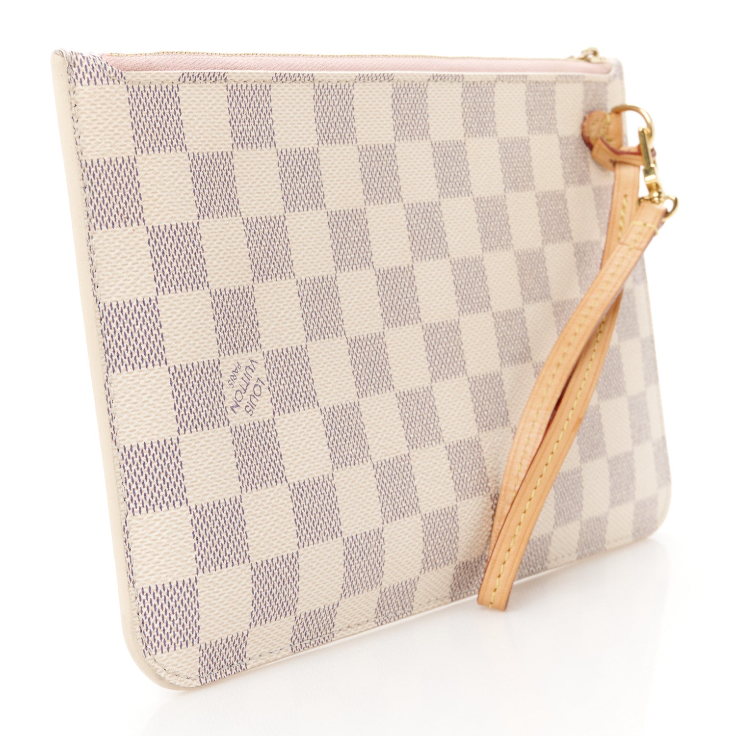 Louis Vuitton Damier Azur Neverfull MM GM Pochette Rose Ballerine 3 of 11