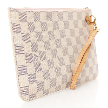 Louis Vuitton Damier Azur Neverfull MM GM Pochette Rose Ballerine 3 of 11