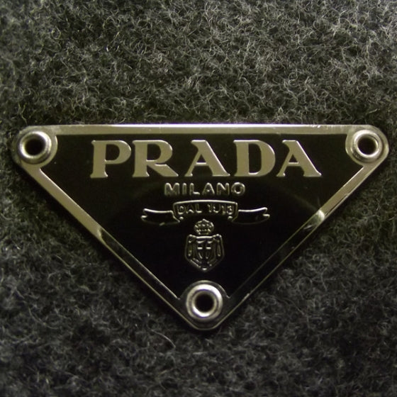 Prada Vintage Flannel Tote Anthracite 9 of 9