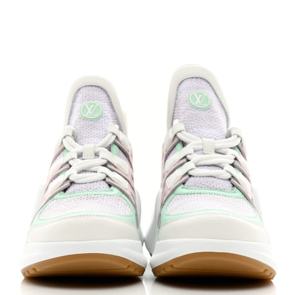 Louis Vuitton Calfskin Nylon LV Pop Archlight Sneaker 37.5 Yellow Pink Teal 2 of 9