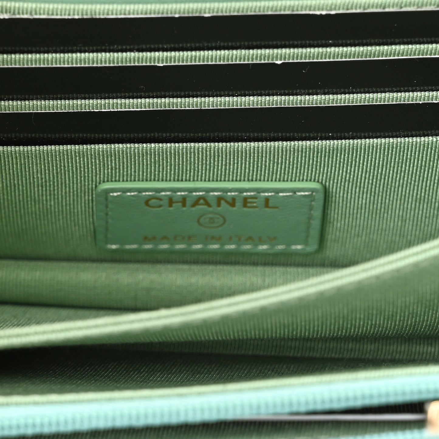 Lambskin Quilted Mini Wallet On Chain WOC Light Green