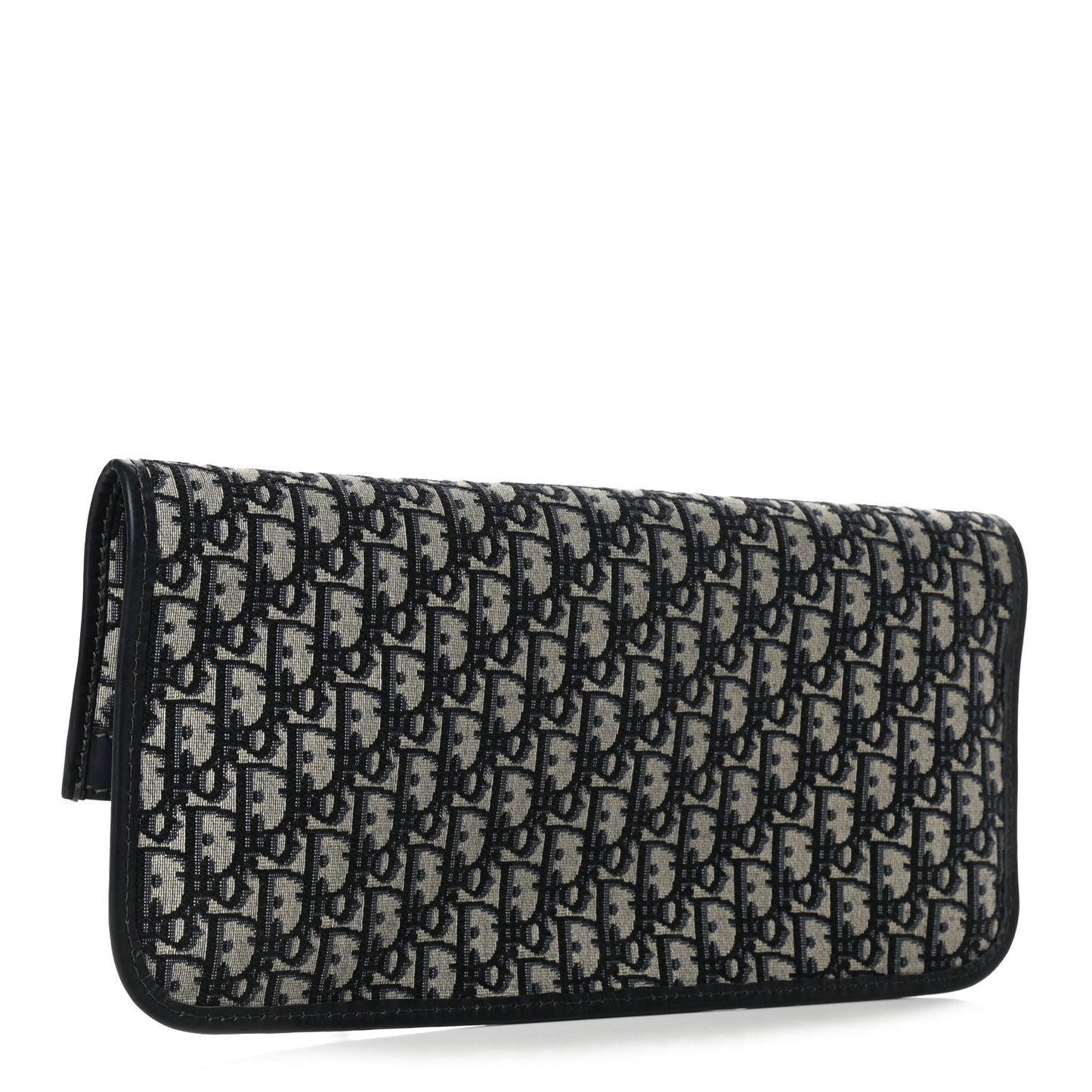 Oblique Fold Over Clutch Blue
