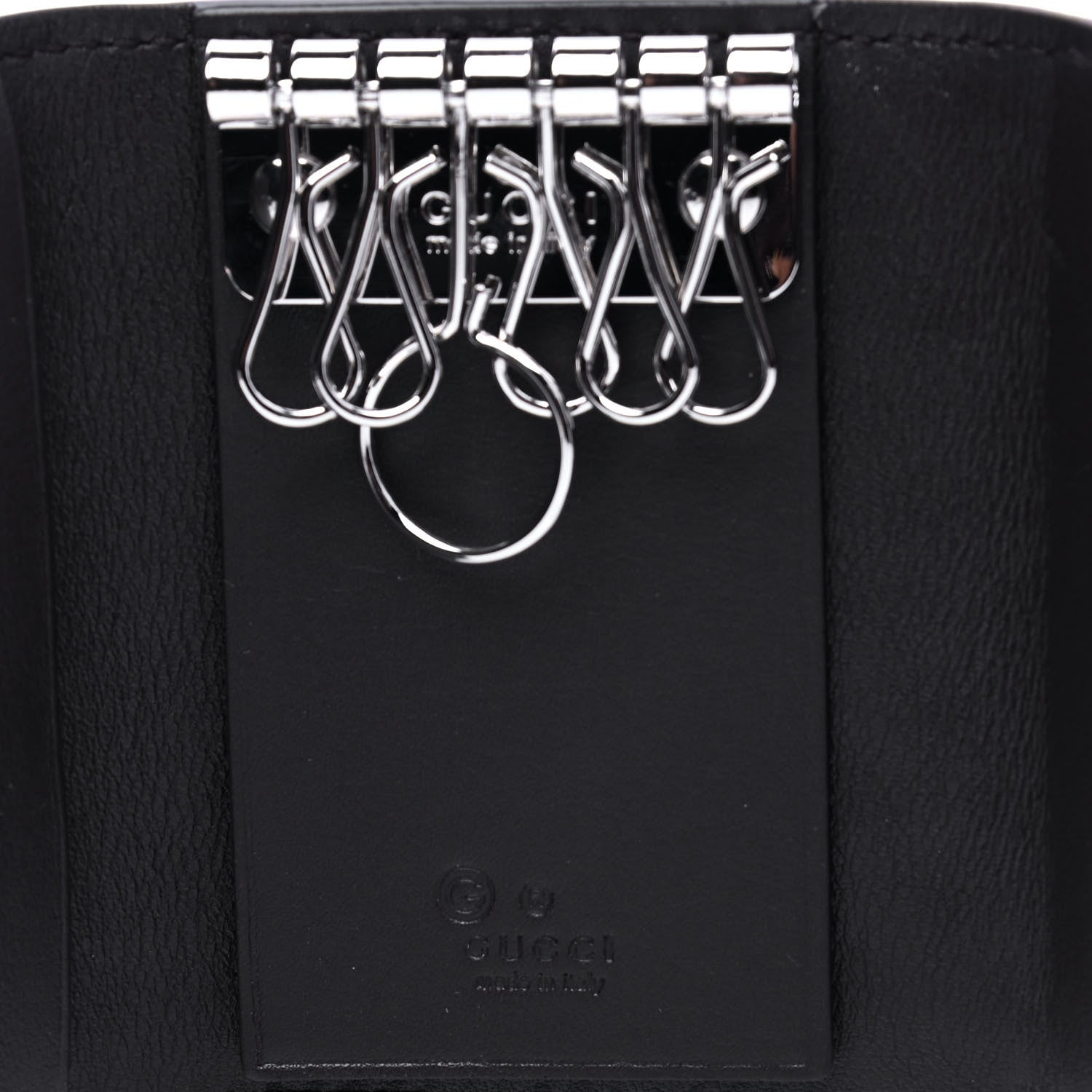 Gucci Microguccissima 6 Key Holder Case Black 4 of 5