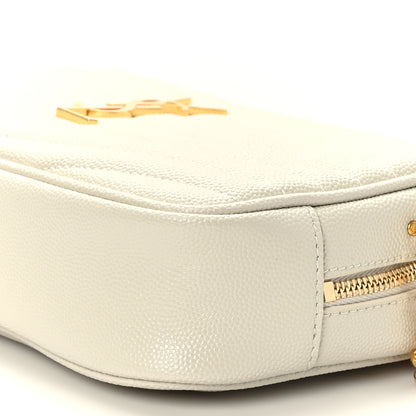 Saint Laurent Grain De Poudre Matelasse Monogram Mini Lou Camera Bag Crema Soft 9 of 10