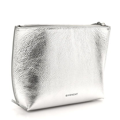 Givenchy Metallic Calfskin 4G Liquid Pouch Silver 3 of 8