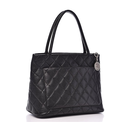 Chanel Caviar Quilted Medallion Tote Black 3 of 16