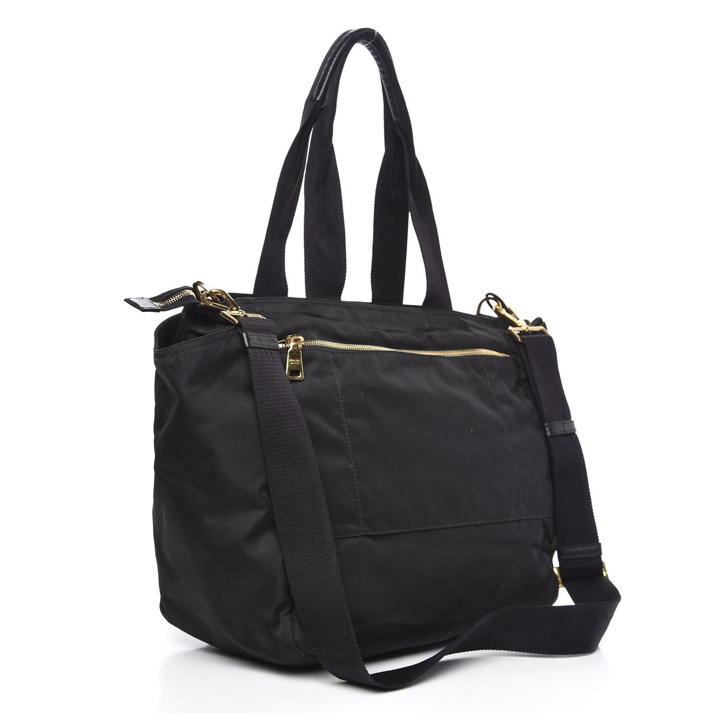 Tessuto Nylon Vela Diaper Bag Black