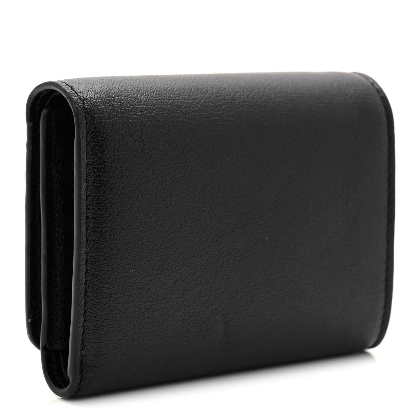 Calfskin Iconic Small Trifold Wallet Black