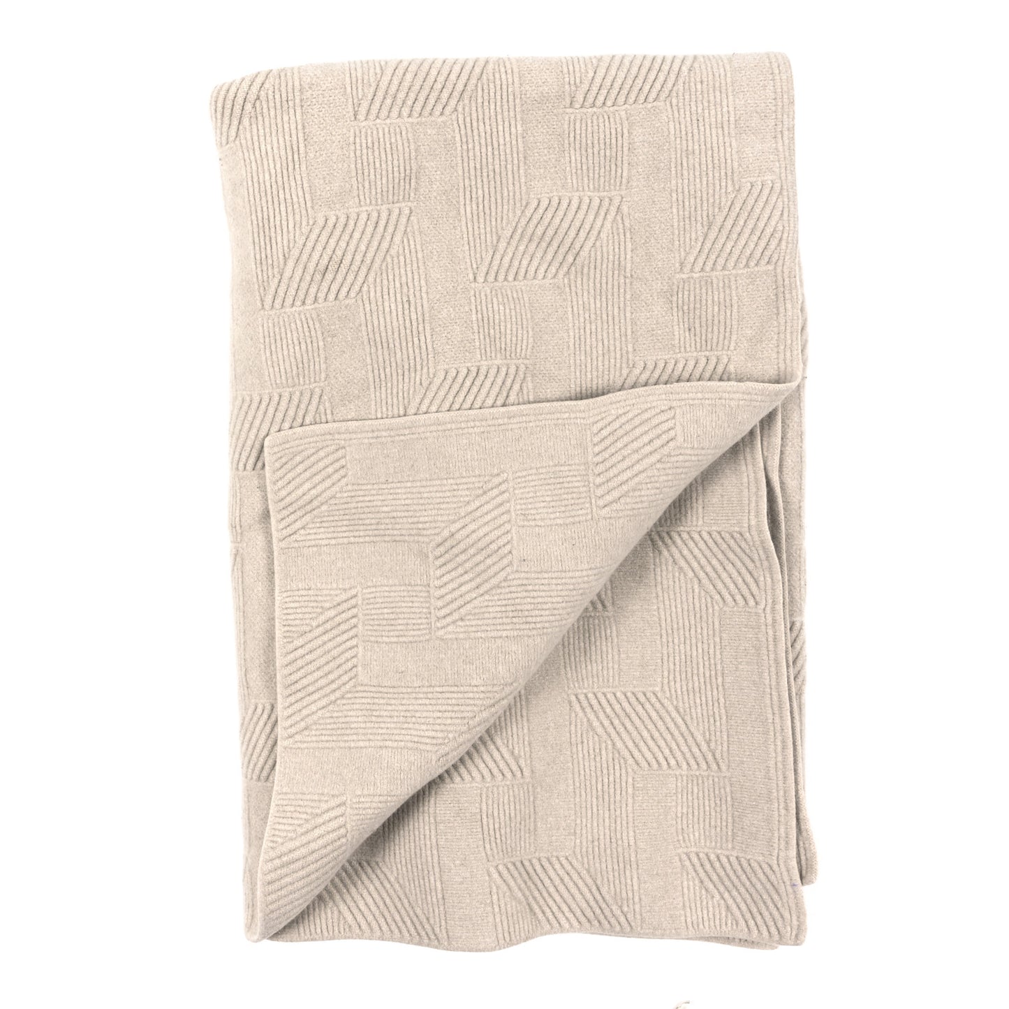 Wool Sherwood Bed Cover Blanket Ecru