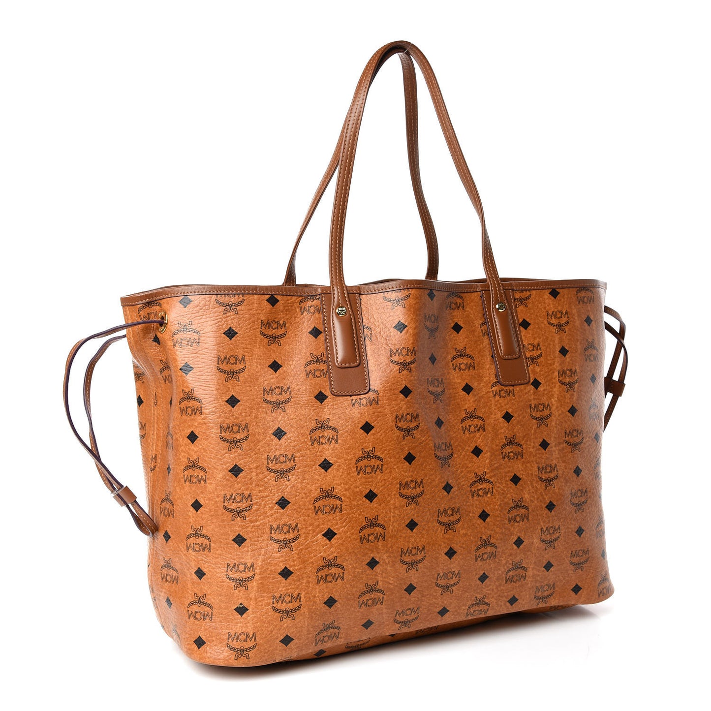 Visetos Large Liz Reversible Shopper Tote Cognac