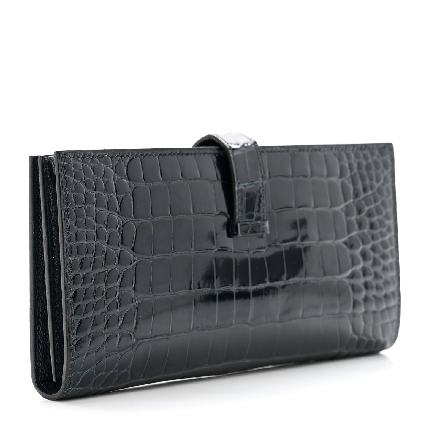 Shiny Alligator Bearn Wallet Vert Rousseau