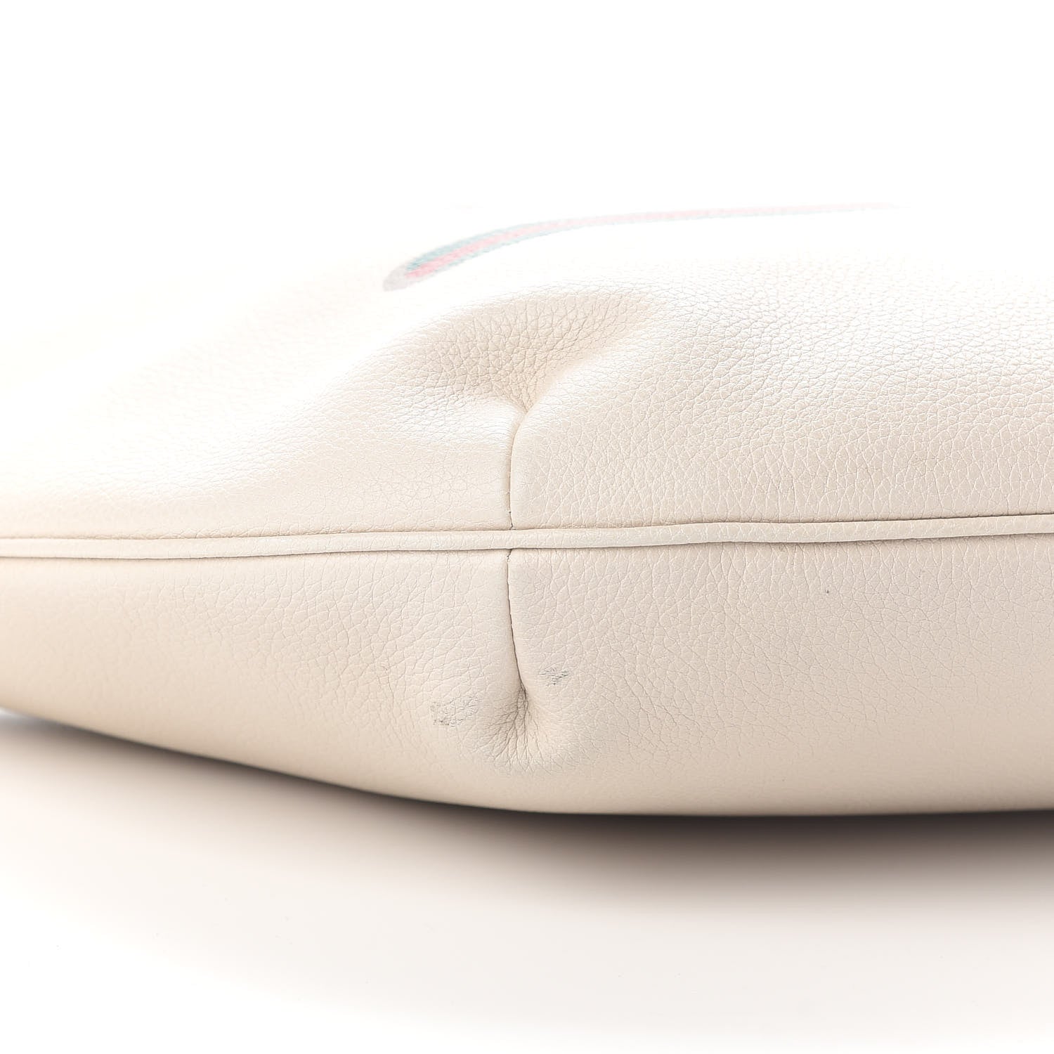Gucci Grained Calfskin Logo Half Moon Hobo White 8 of 9