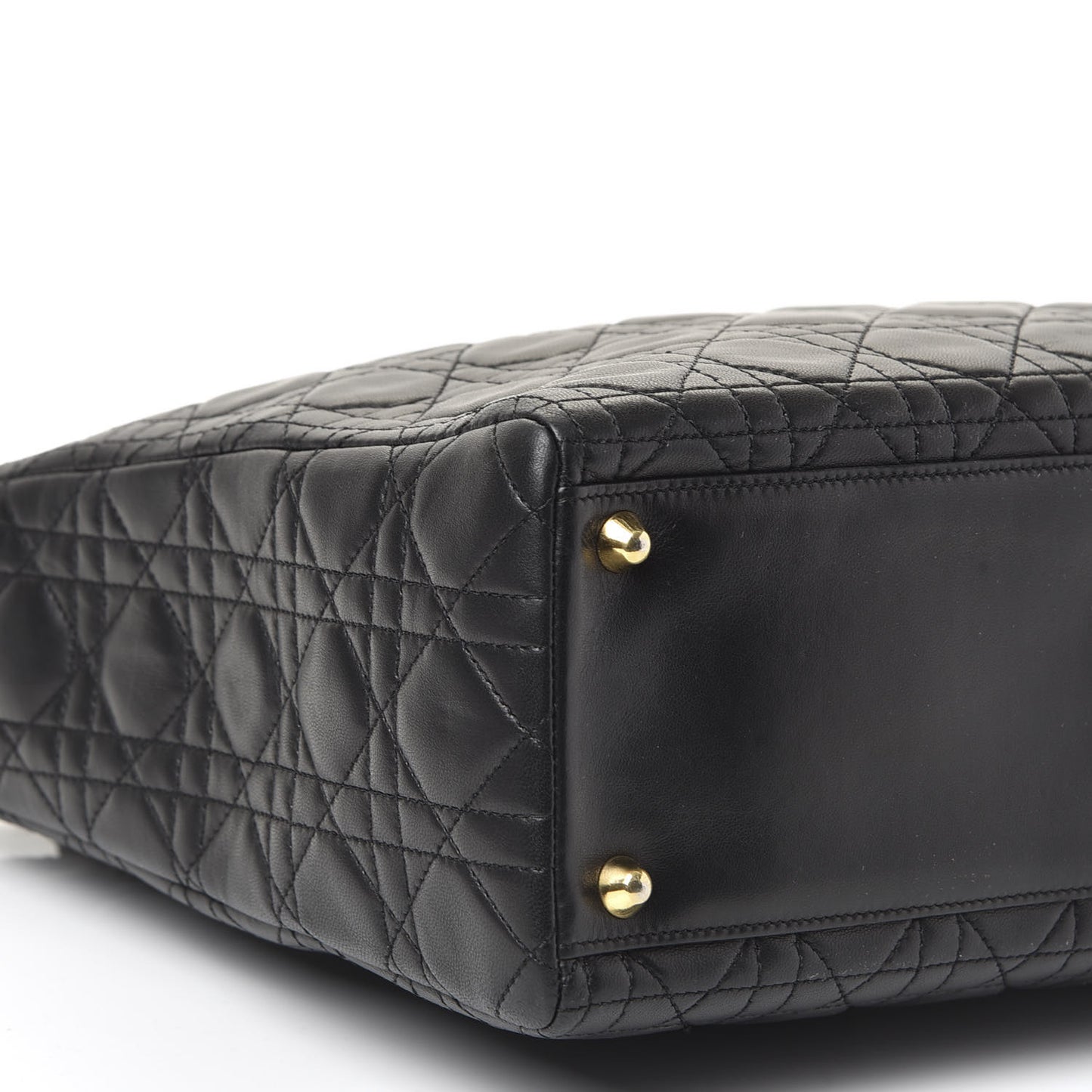 Lambskin Cannage Large Lady Dior Black