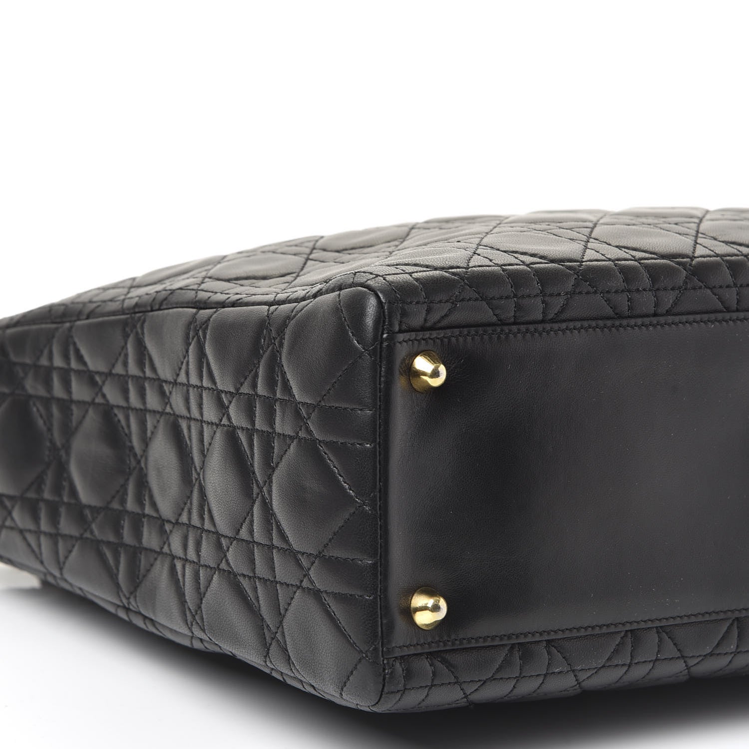 Christian Dior Lambskin Cannage Large Lady Dior Black 5 of 9