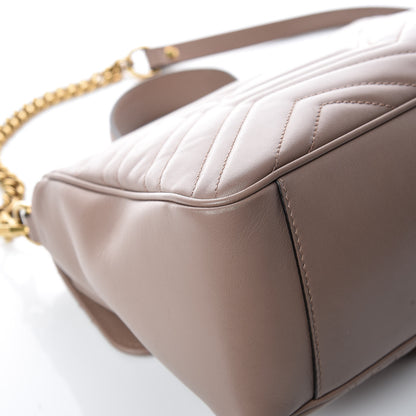 Gucci Calfskin Matelasse Small GG Marmont Top Handle Shoulder Bag Porcelain Rose 18 of 20
