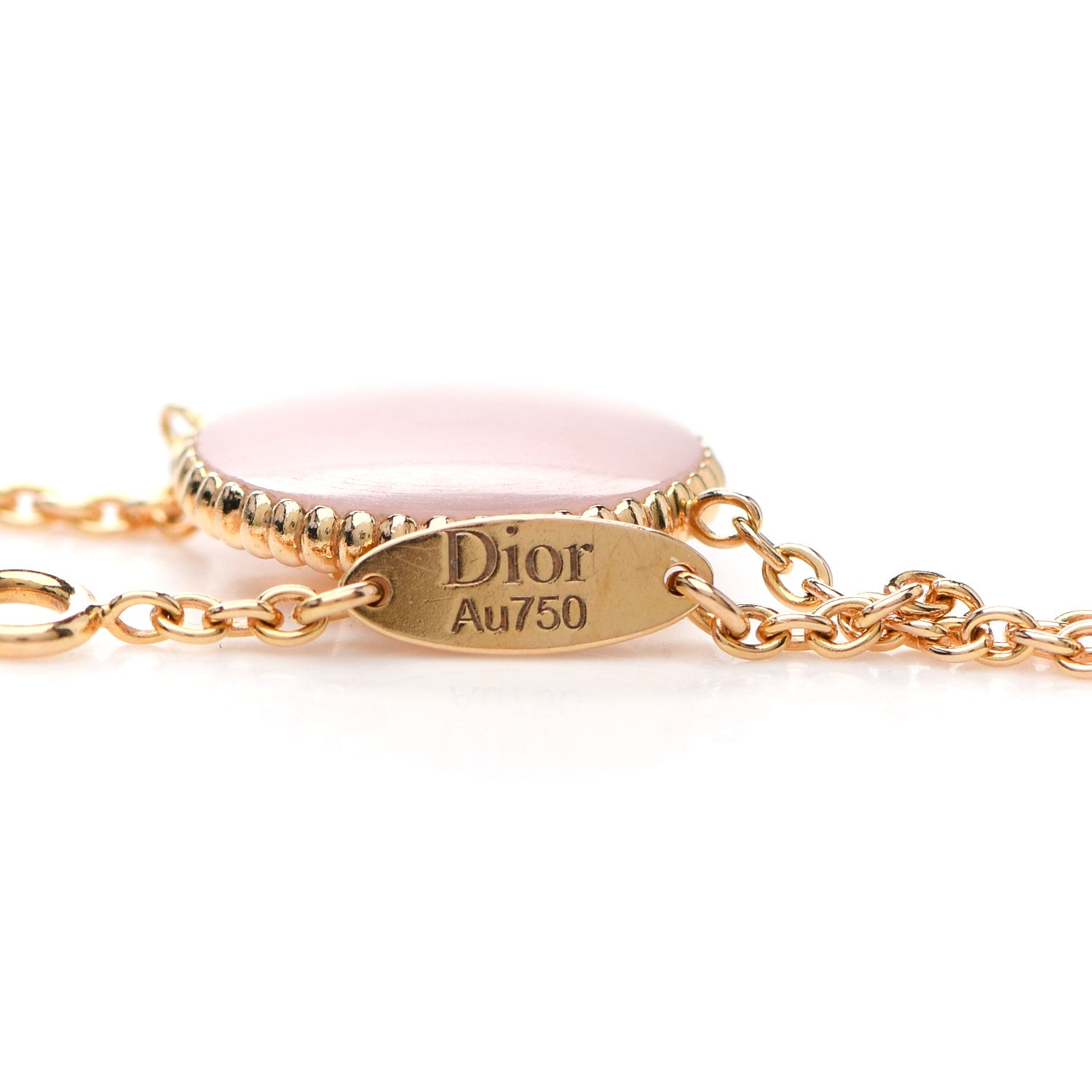 Christian Dior 18K Rose Gold Diamond Pink Opal Rose Des Vents Bracelet 3 of 3