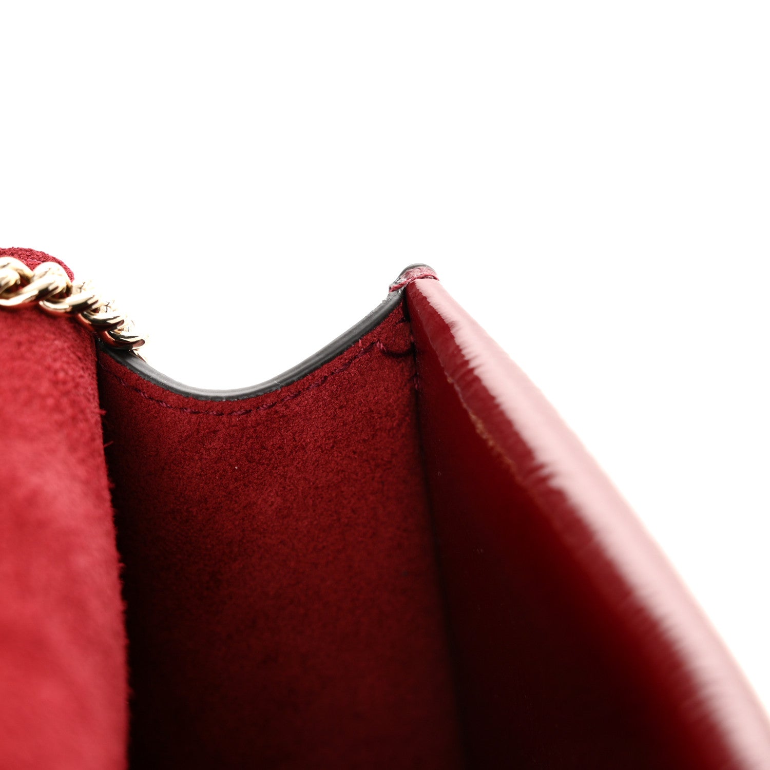 Gucci Crinkled Patent Mini Dionysus Shoulder Bag Rosso Ancora Red 11 of 12