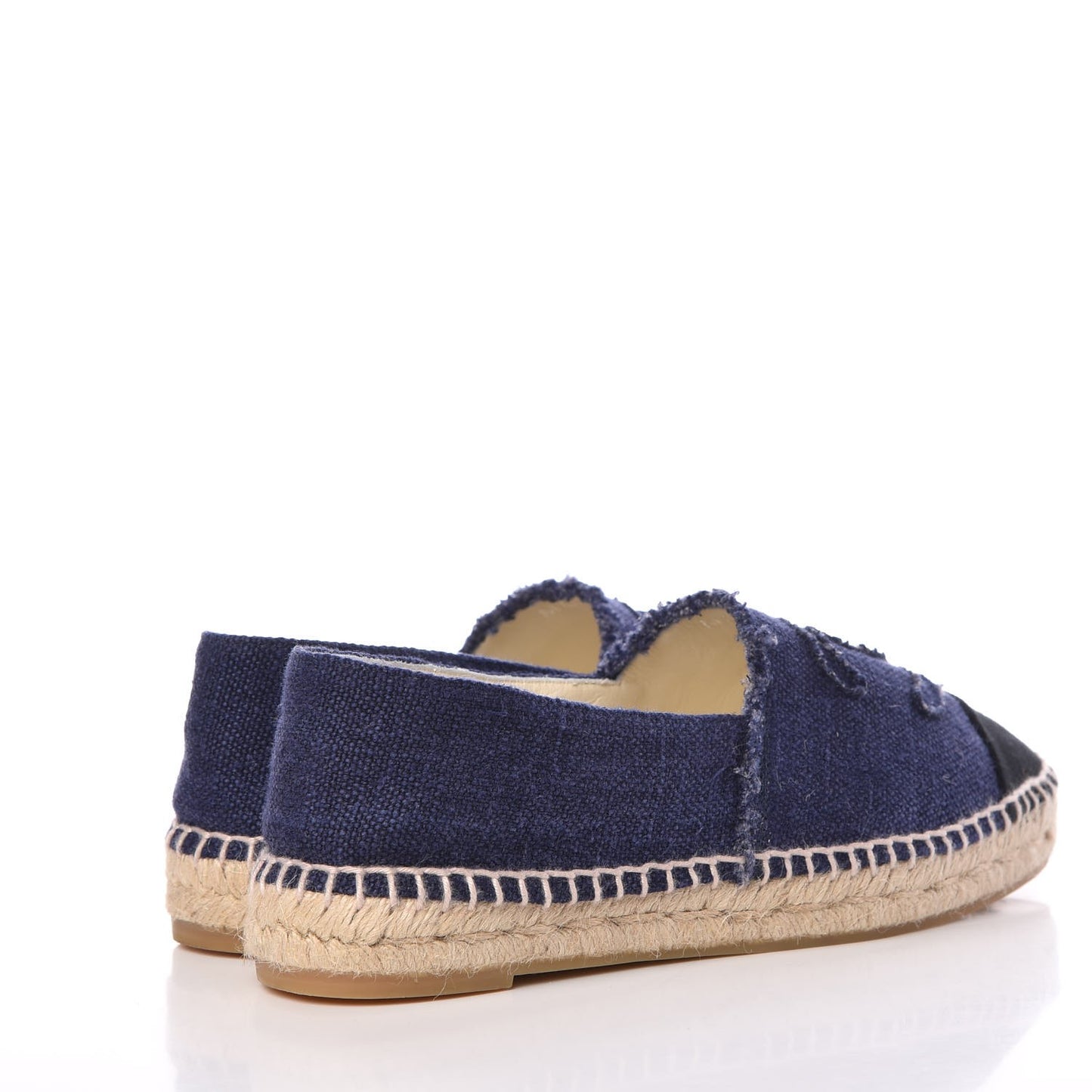 Linen CC Espadrilles 38 Blue Black
