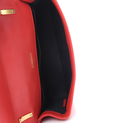 Burberry Lambskin Quilted Small Lola Bag Bright Red 5 of 9