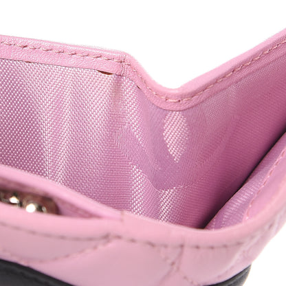 Chanel Calfskin Quilted Cambon Bi-Fold Wallet Pink Black 12 of 14
