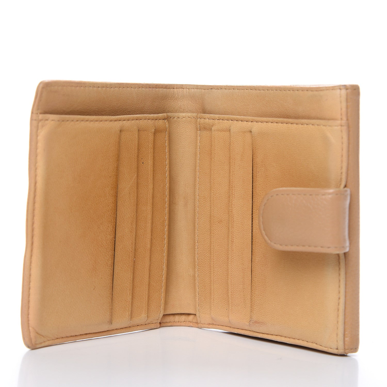 Chanel Caviar Timeless CC Compact French Wallet Beige 6 of 14