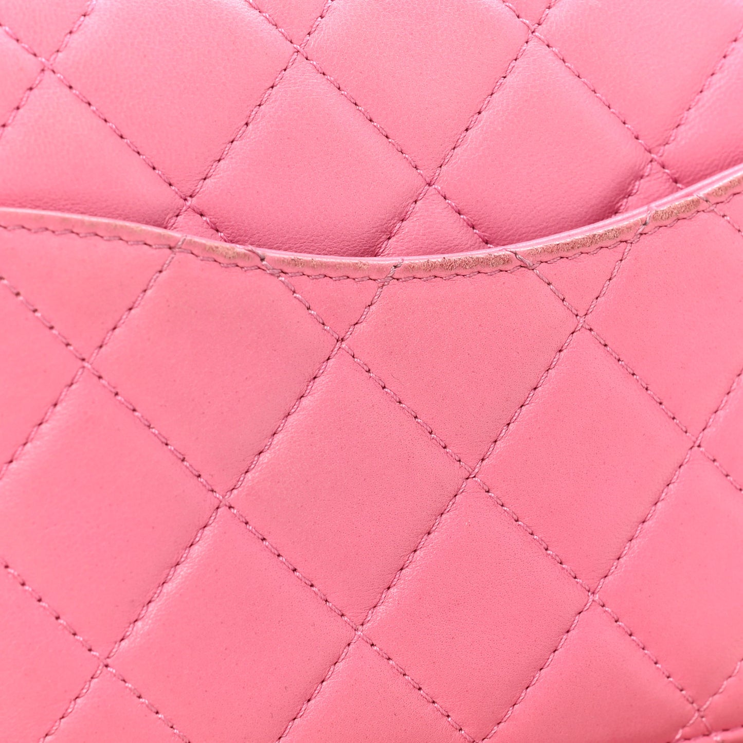 Lambskin Quilted Mini Pearl Crush Flap Pink