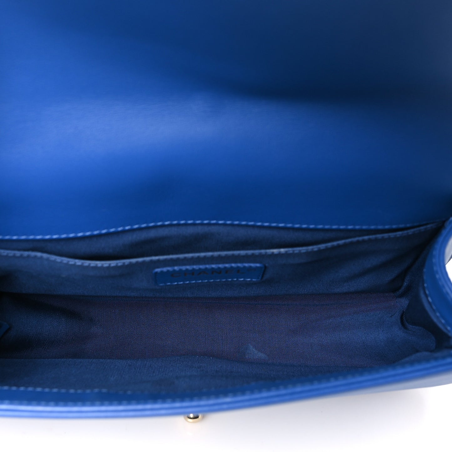 Calfskin Quilted Medium Boy Flap Blue