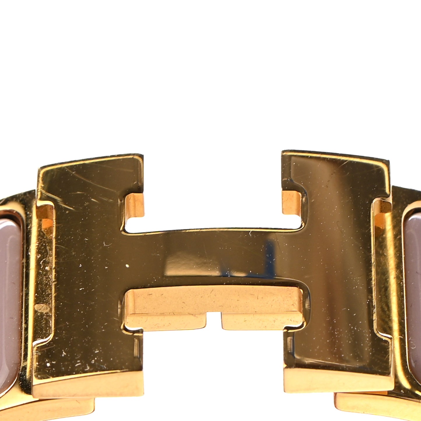 Enamel Wide Clic Clac H Bracelet PM Rose Poudre
