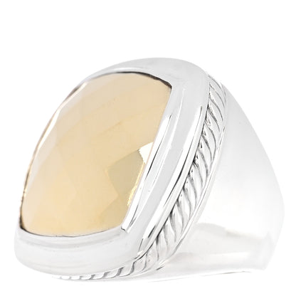 David Yurman Sterling Silver 18K Yellow Gold 20mm Albion Dome Statement Ring 49 5 3 of 8
