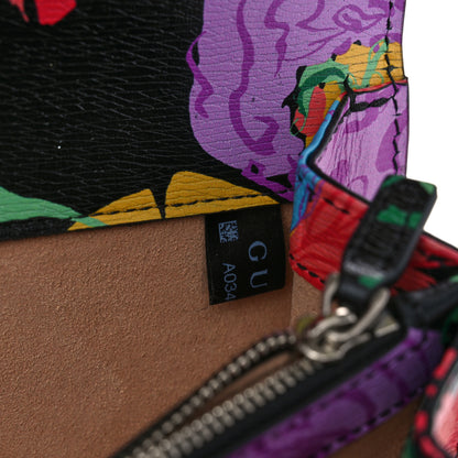 Gucci X KEN SCOTT New Shangai Calfskin Jenny Floral Print Small Dionysus Shoulder Bag Black Pink 8 of 11