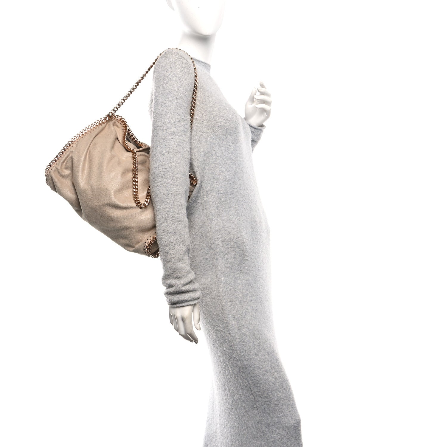 Stella McCartney Shaggy Deer Falabella Fold Over Tote Taupe 2 of 10