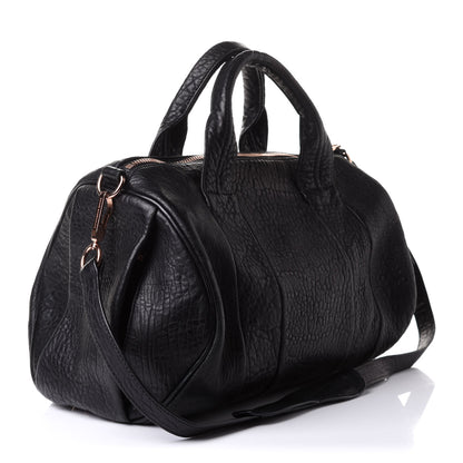Alexander Wang Pebbled Lambskin Rocco Black Pale Gold Hardware 3 of 9