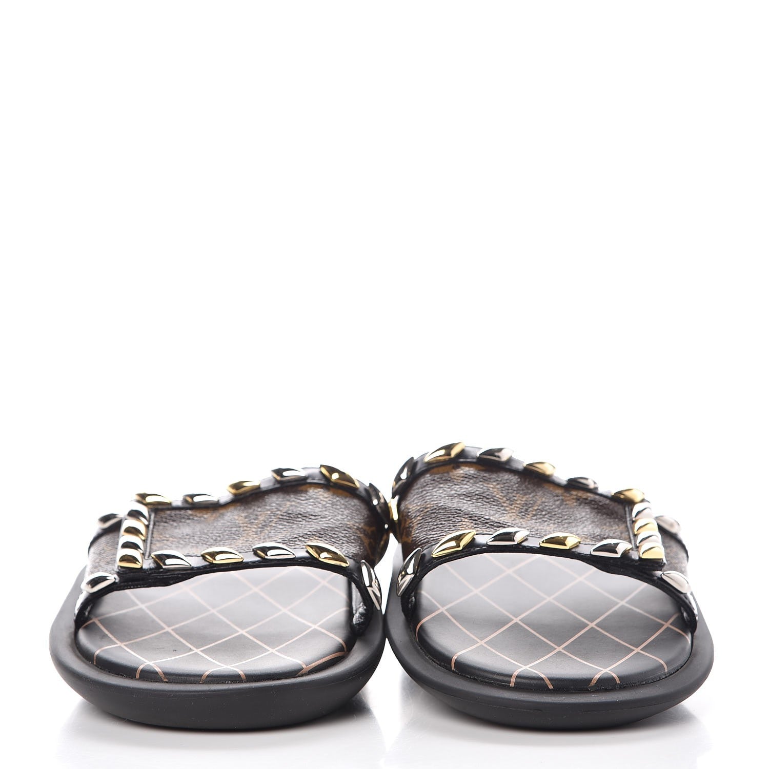 Louis Vuitton Calfskin Monogram Eldorado Flat Mules 40 Black 2 of 10