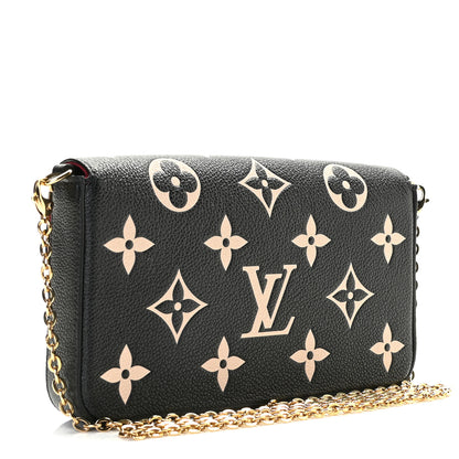 Louis Vuitton Empreinte Monogram Giant Felicie Pochette Black Beige 4 of 9