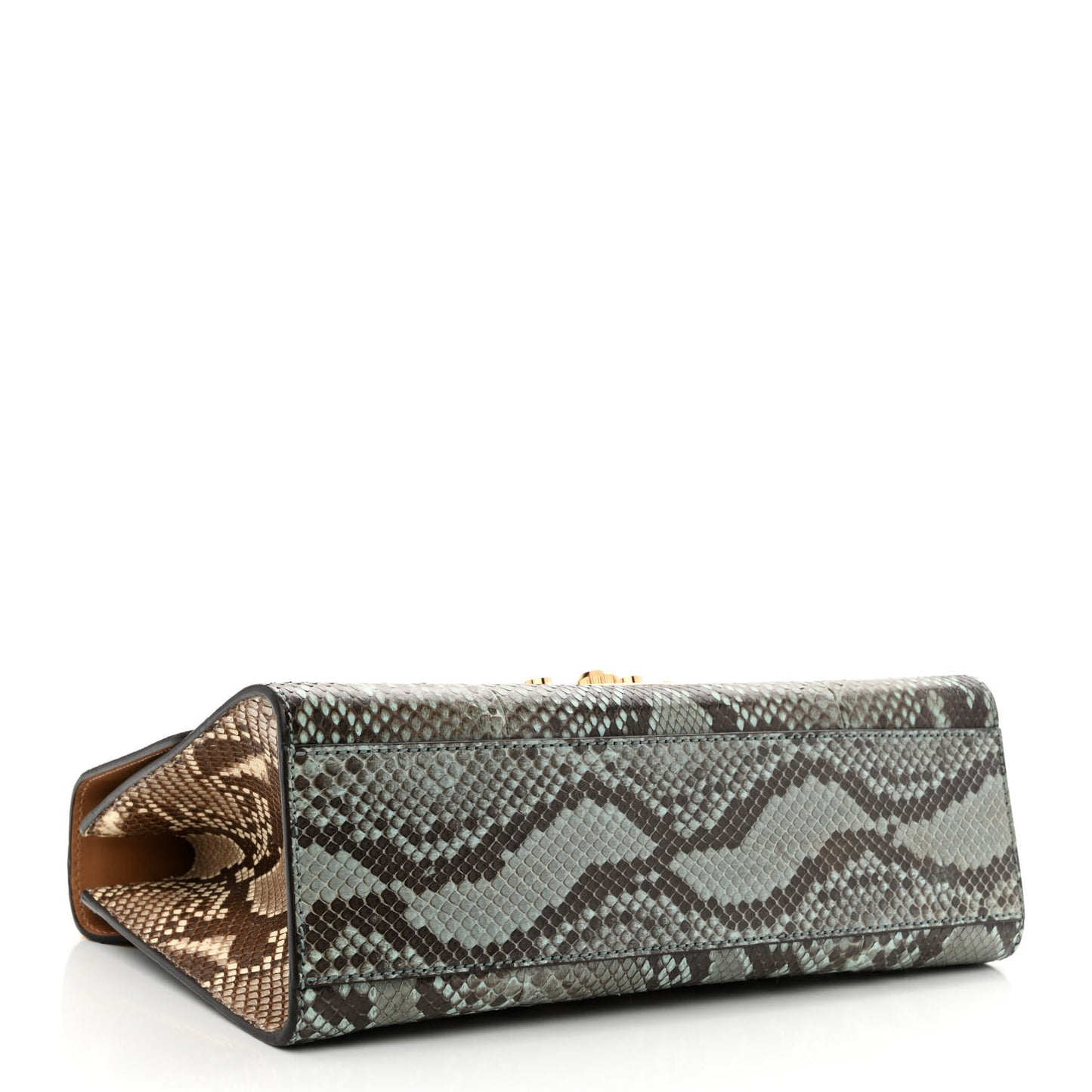 Metallic Snakeskin Medium Padlock Shoulder Bag Multicolor Multicolor Multicolor