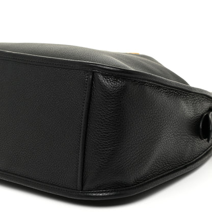 Prada Vitello Phenix Zippered Messenger Hobo Black 9 of 10