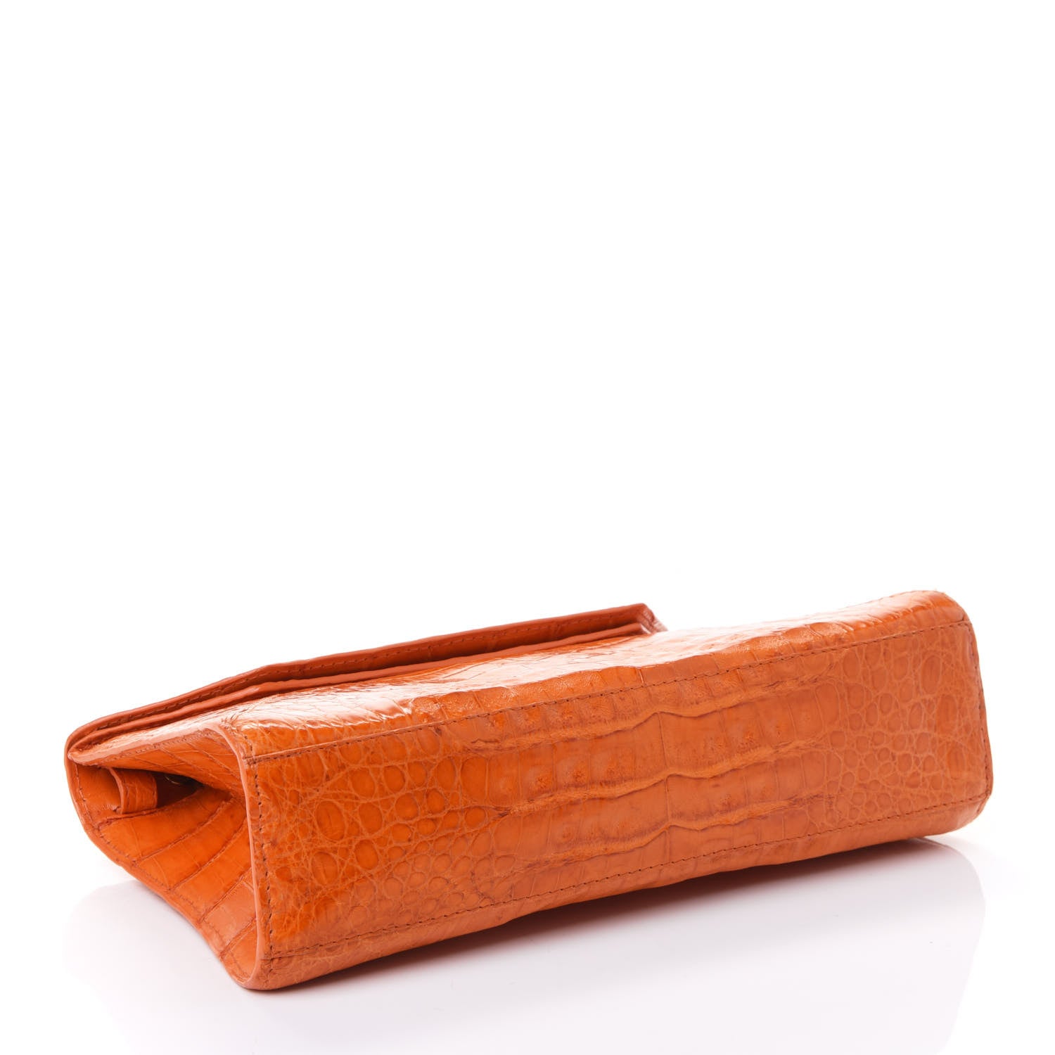 Nancy Gonzalez Crocodile Envelope Clutch Orange 3 of 4