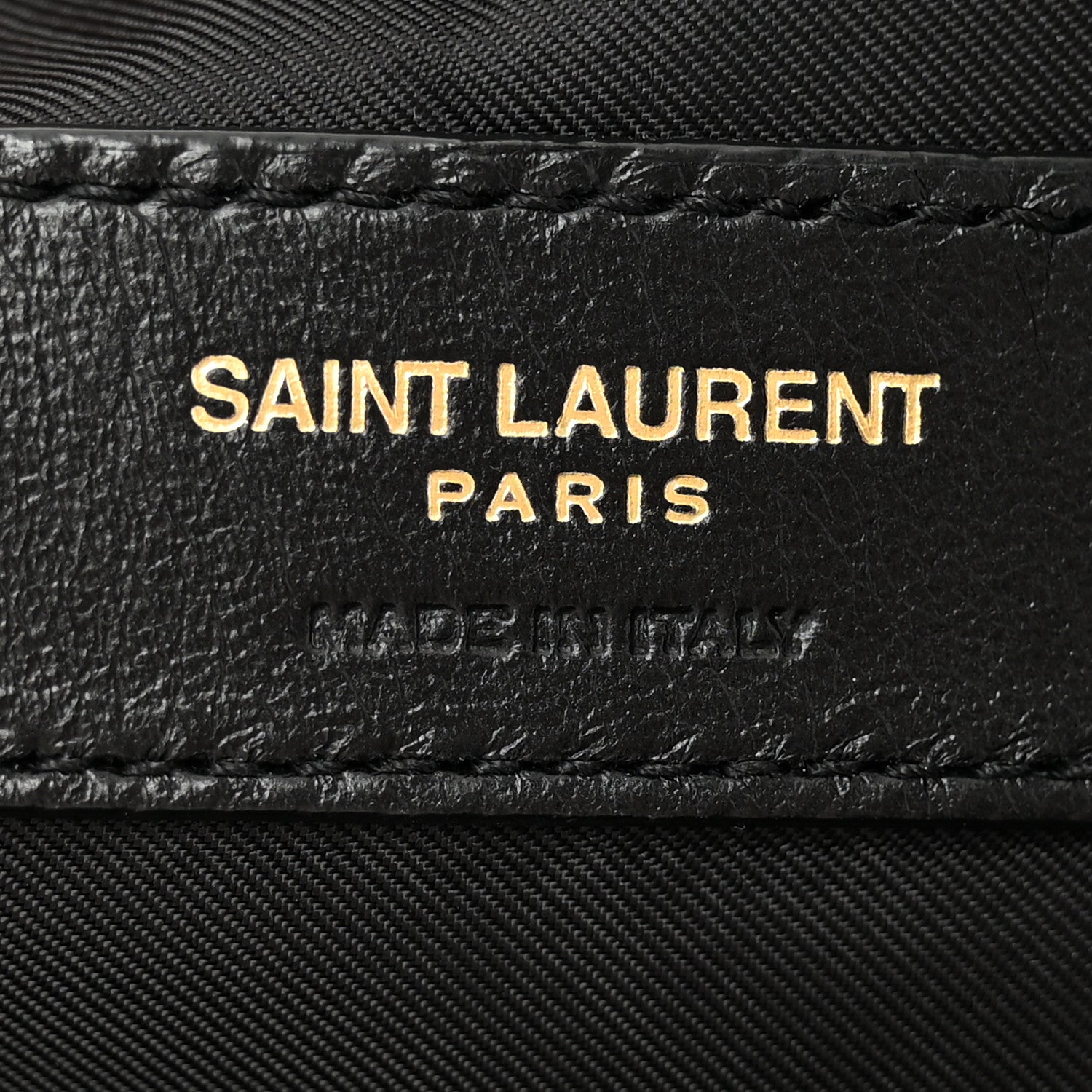 Saint Laurent Lambskin Quilted Gaby Cosmetic Pouch Black 5 of 7