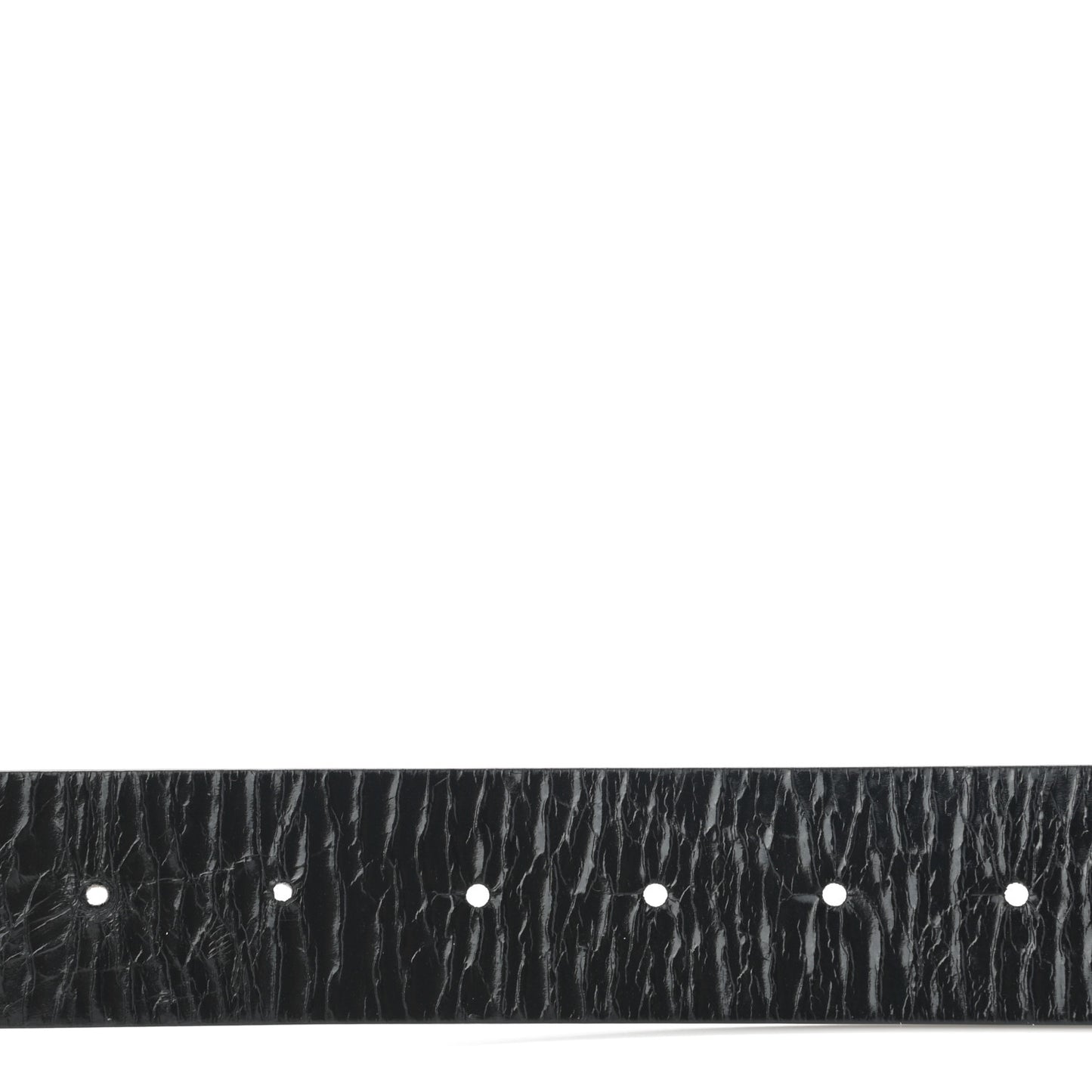 Patent Calfskin CC Reversible Belt 95 Black White