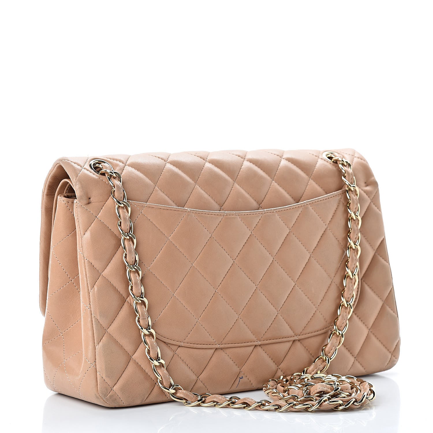 Chanel Lambskin Quilted Jumbo Double Flap Beige Clair 3 of 25