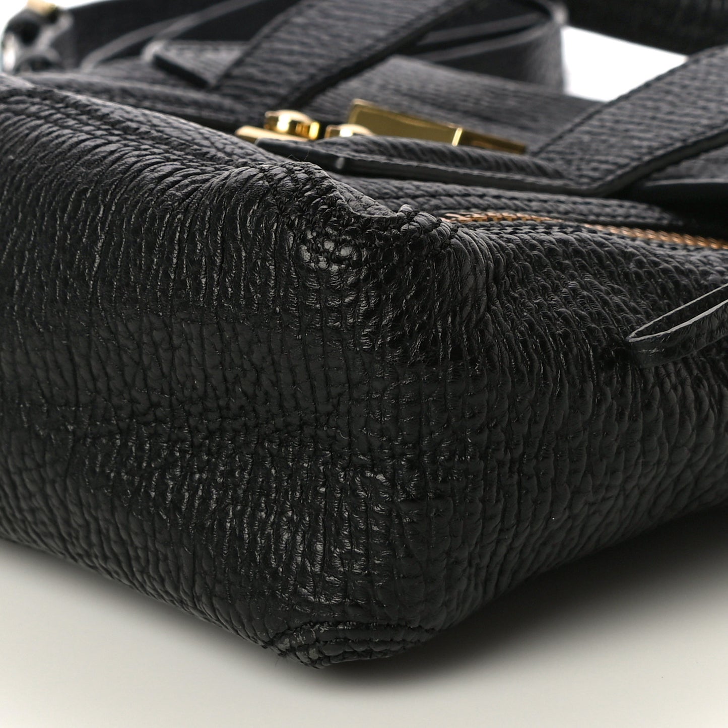 Textured Calfskin Mini Pashli Satchel Black