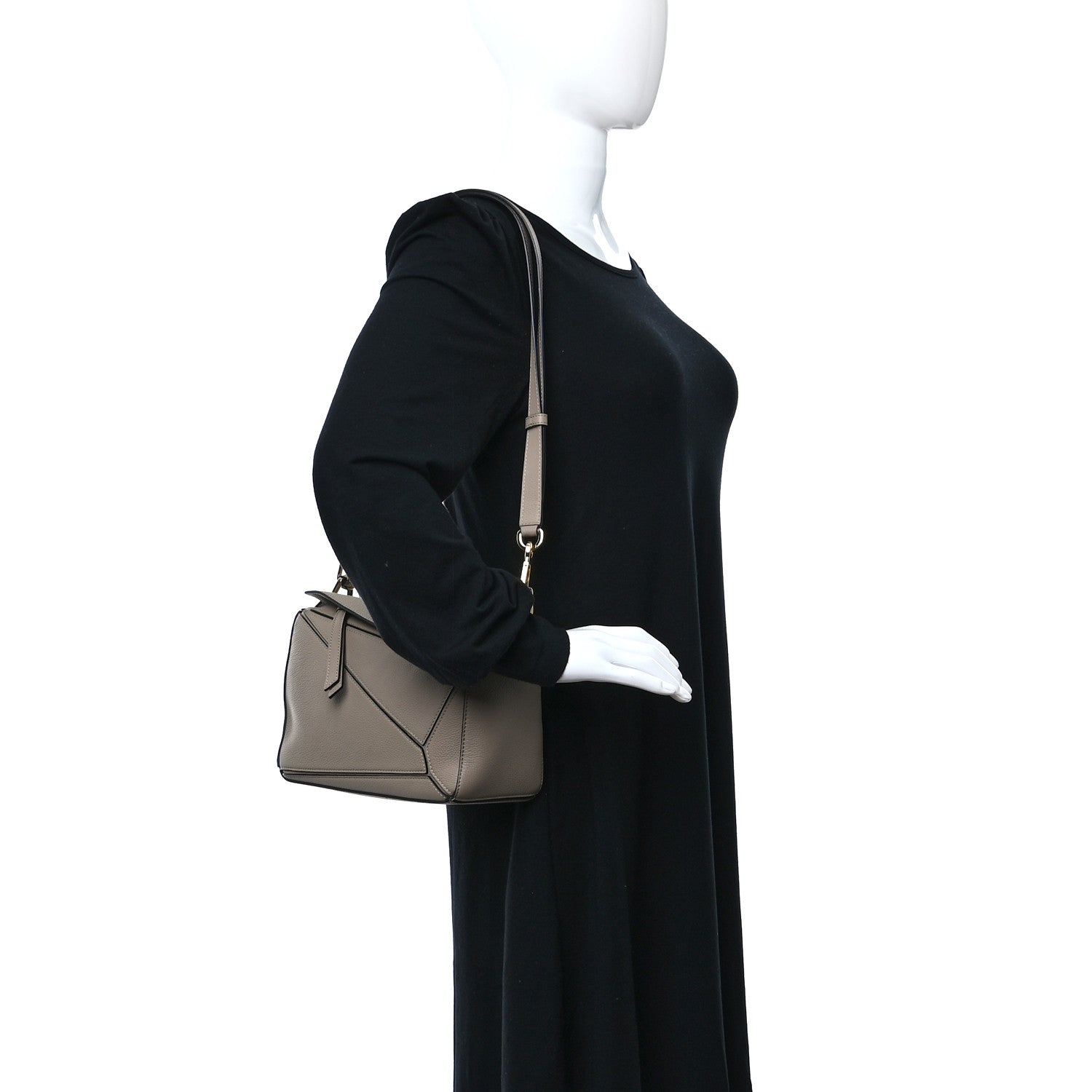Loewe Grained Calfskin Small Puzzle Bag Sand 2 of 8