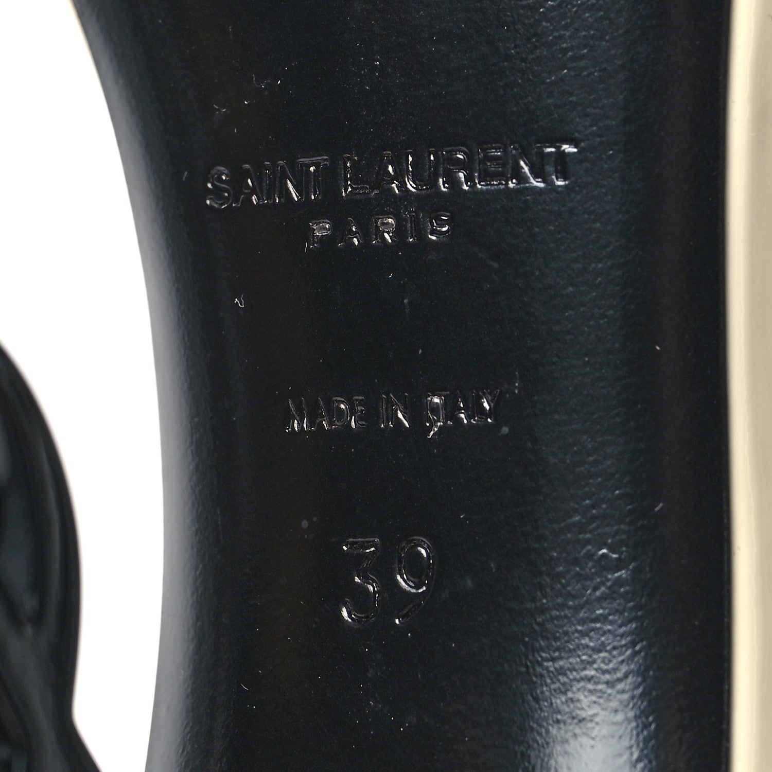 Saint Laurent Patent Calfskin Opyum 110 Sandals 39 Neutro 6 of 10